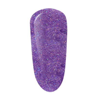 Verniz de unha roxo com glitter multicolorido brilhante