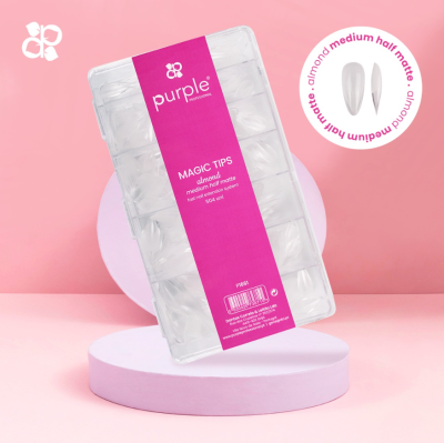 Magic Tips Almond medium half matte PURPLE Magic Tips Almond medium half matte PURPLE