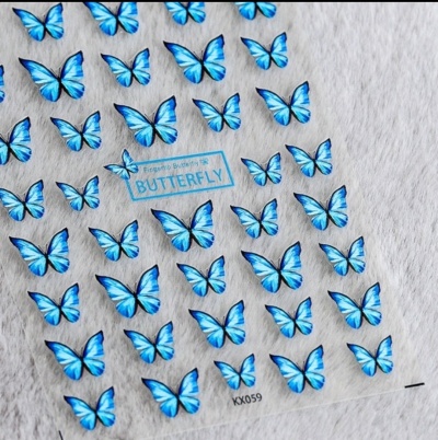 Autocolantes Borboletas azuis - KX059