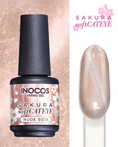 Verniz Gel Inocos - SAKURA Soft Cateye Nude Soja (267)