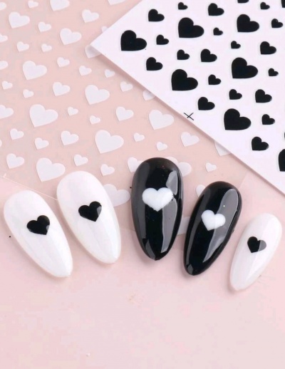 Autocolantes Black Hearts F740