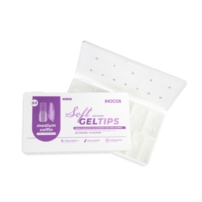 Soft Gel Tips INOCOS - S3 Medium Coffin