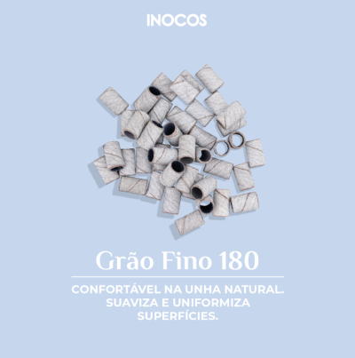 Recargas de lixas em tubo para Nail Drill INOCOS - grão fino 180