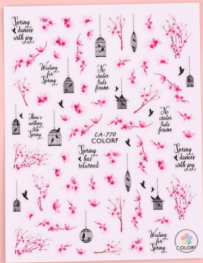 Autocolantes Pink Spring Flowers