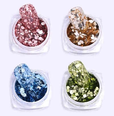 Glitter Mix Big Hexagon Glamour