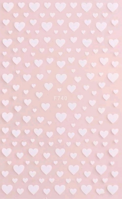 Autocolantes White Hearts F740