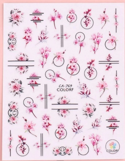 Autocolantes Flowers And Lines