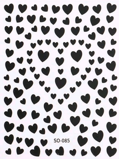 Autocolantes Black Hearts SO-085