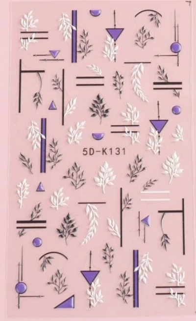 Autocolantes Purple and Leafs 5D