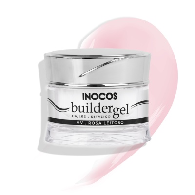 Builder Gel Inocos - Rosa Leitoso Média Viscosidade