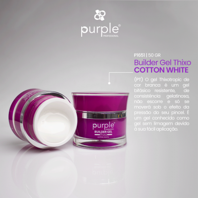 Builder Gel THIXO Cotton White Purple 50gr