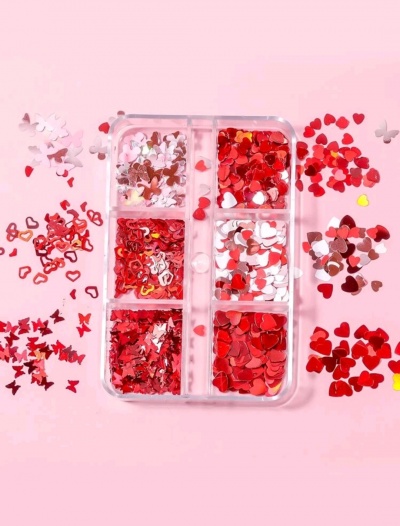 Caixa Confettis Corações e Borboletas