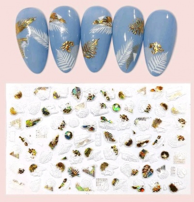 Autocolantes Palm Tree White & Gold