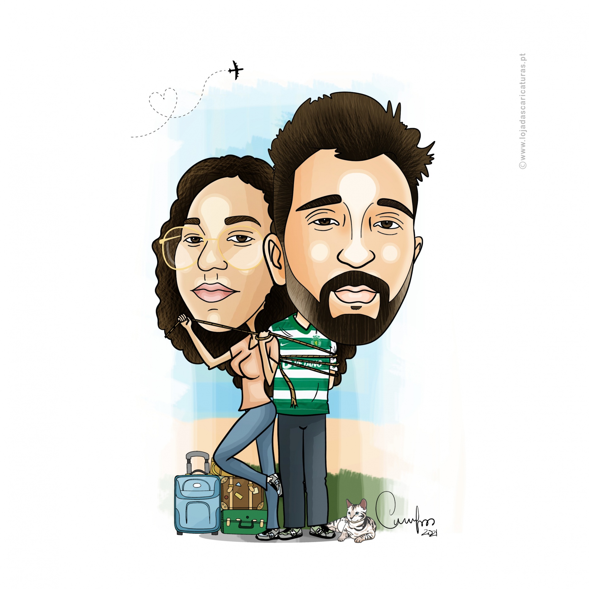 Caricatura Dia dos Namorados