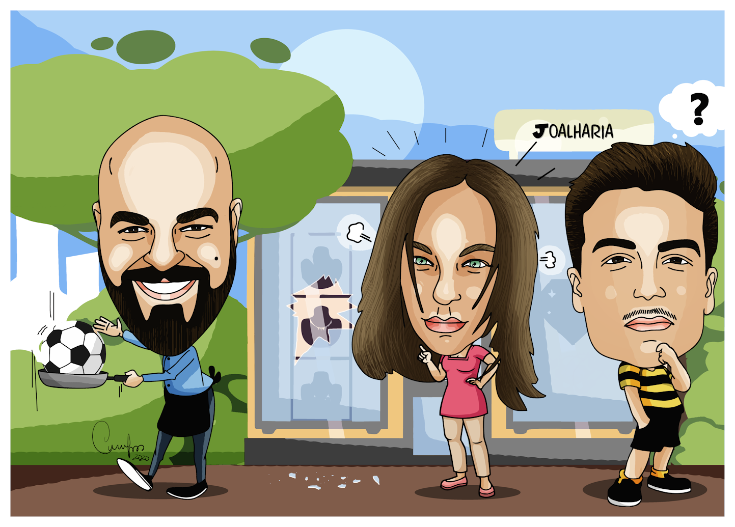 Caricatura de Grupo