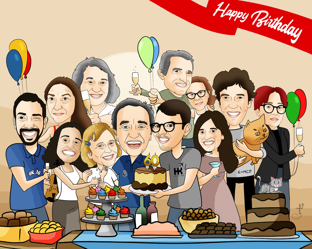 Caricatura de Grupo