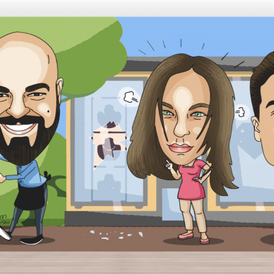 Caricatura em Vinil Autocolante