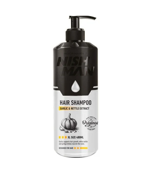 Champô Garlic & Nettle Extract Nishman 480ml