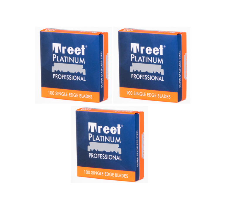 Lâminas Barbear Treet Platinium Cortadas 3 caixas - 300 unidades