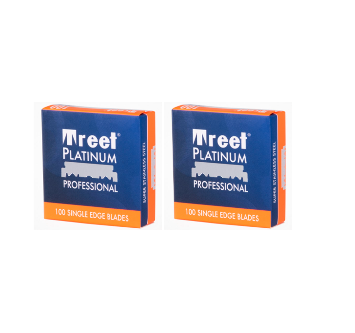 Lâminas Barbear Treet Platinium Cortadas 2 caixas - 200 unidades