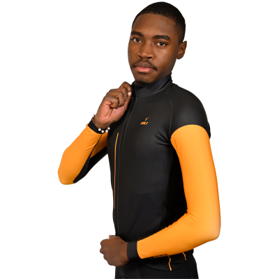Casaco Ciclismo Térmico Preto Amarelo