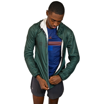 Hoodie Corrida com Fecho Verde