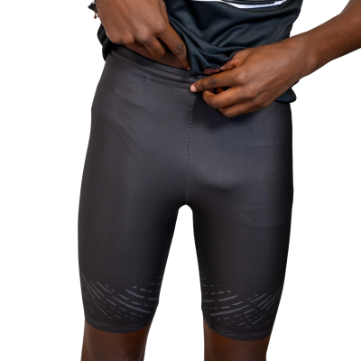 Calções Corrida Justos Cinza Escuro