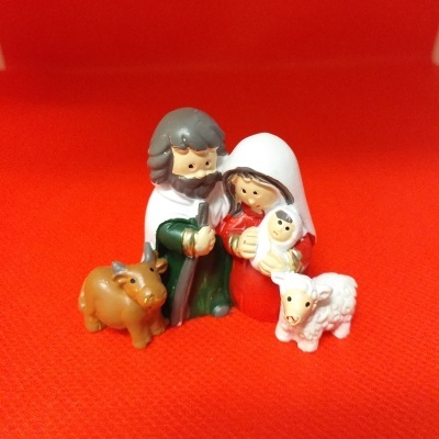 Presépio mini Azul/Rosa - Vermelho/Verde