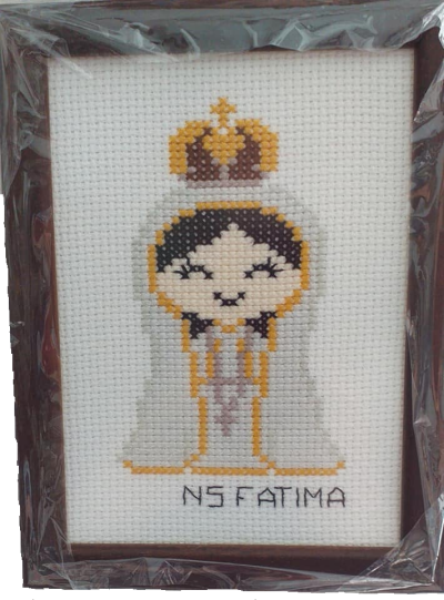 Quadro Ponto Cruz Nossa Sra. de Fátima