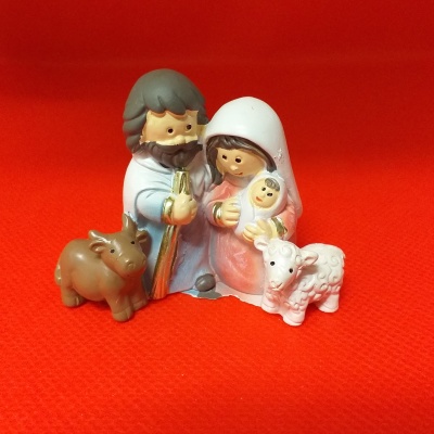 Presépio mini Azul/Rosa - Vermelho/Verde