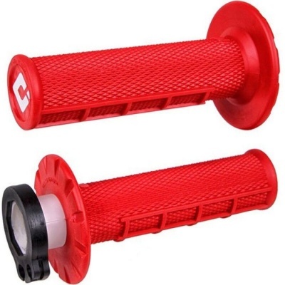 Punhos ODI MX Lock On V2 Half Waffle 2/4 T Vermelho
