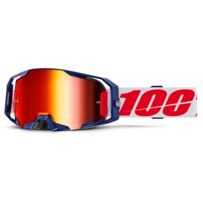 Oculos 100% Armatic Azul Vermelho  Espelhado