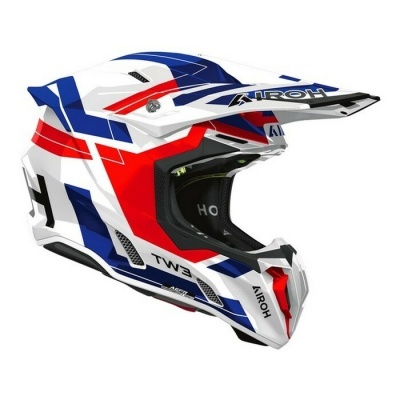 Capacete Airoh Twist 3 Dynasty Azul Vermelho