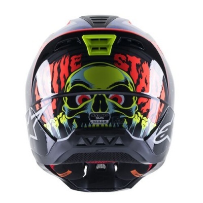 Capacete Alpinestars S-M5 Action Solar Flare Azul / Vermelho