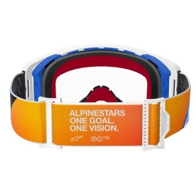 Correia para óculos desportivos Alpinestars laranja e amarelo com texto branco