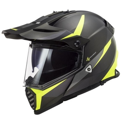 Capacete LS2 Pioneer EVO Evolve MX436 Preto Amarelo