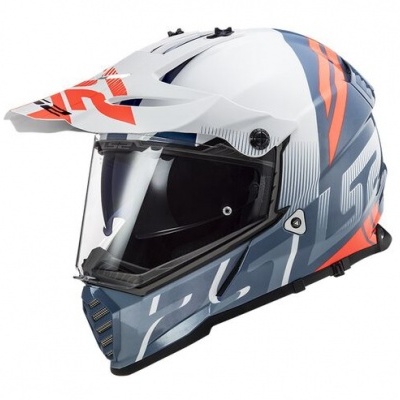 Capacete LS2 Pioneer EVO Evolve MX436 Branco Azul