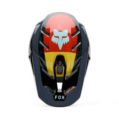 Capacete Fox V3 RS Grid laranja