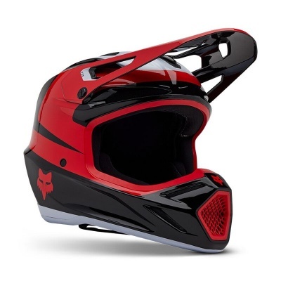 Capacete Fox V3 Divider Preto Vermelho