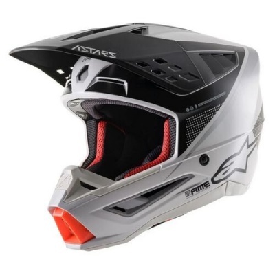 Capacete Alpinestars S-M5 Rayon Cinza/Preto/Prata