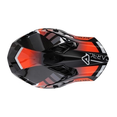 Capacete Acerbis Steel Carbon Preto Laranja