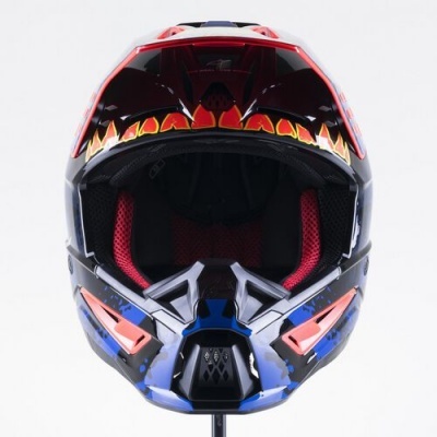 Capacete Alpinestars S-M5 Action Solar Flare Azul / Vermelho