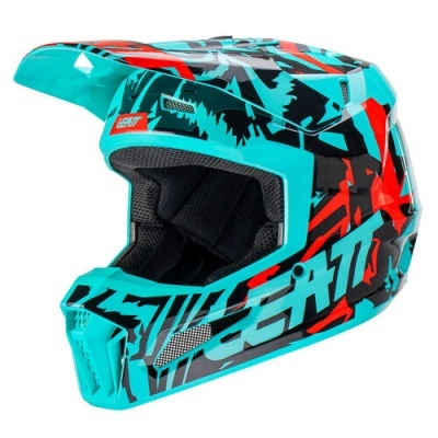 Capacete Leatt 3.5 kit com óculos azul claro