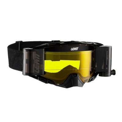 Oculos Leatt Velocity 6.5 Roll-Off Preto/Cinza/Amarelo