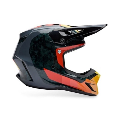 Capacete Fox V3 RS Grid laranja