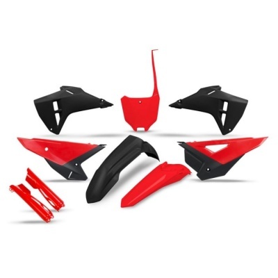 Conjunto de carenagens vermelhas e pretas para motocicleta