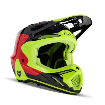 Capacete Fox V3 Revise Vermelho/Amarelo