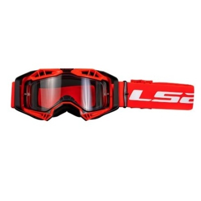 OCULOS LS2 AURA VERMELHO VISOR TRANSPARENTE