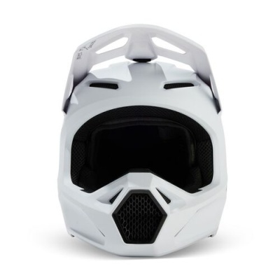 Capacete integral branco com interior preto e ventilação