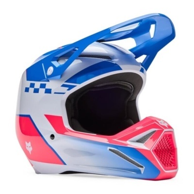 Capacete FOX V1 Collect Azul Rosa